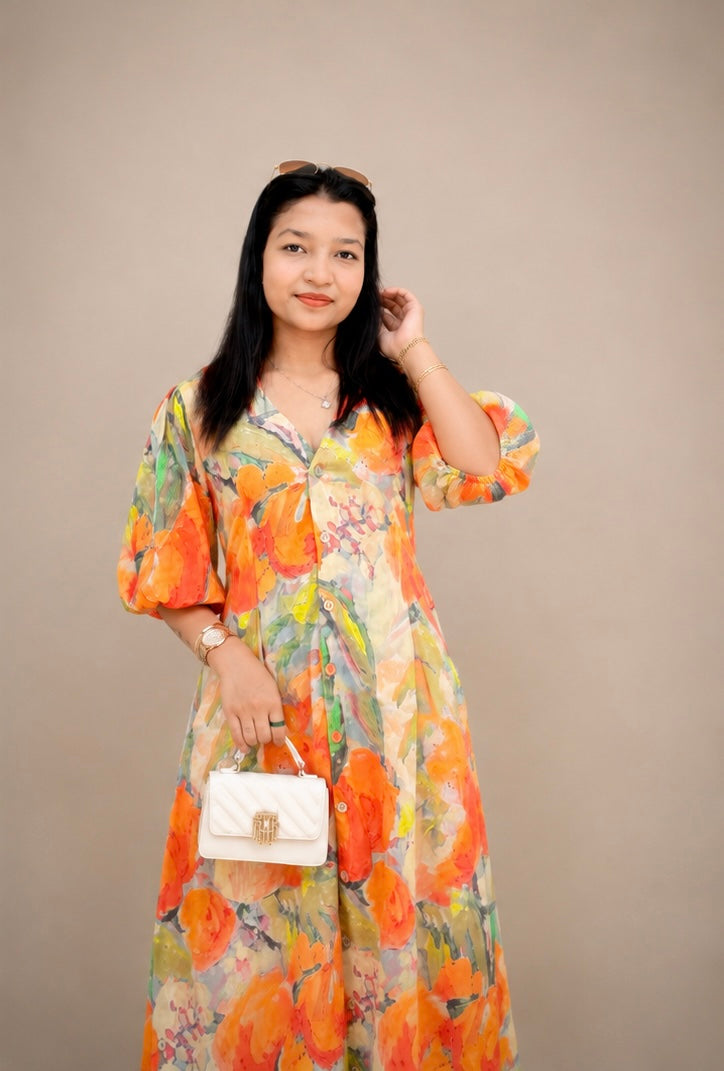 Floral Linen dress