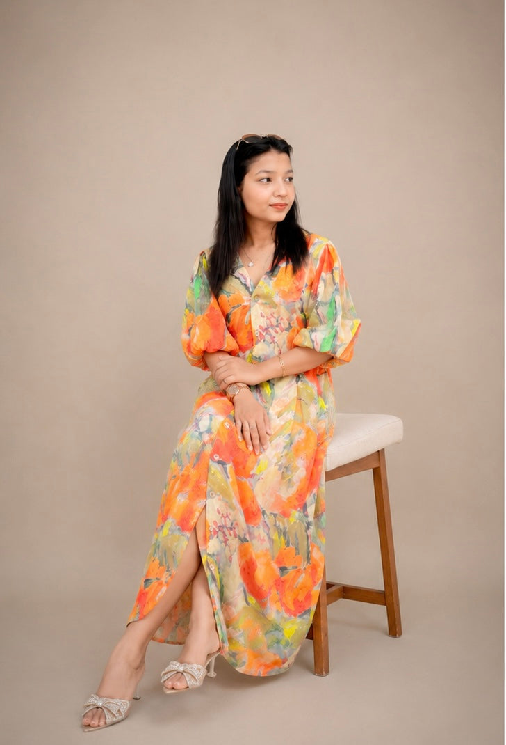 Floral Linen dress