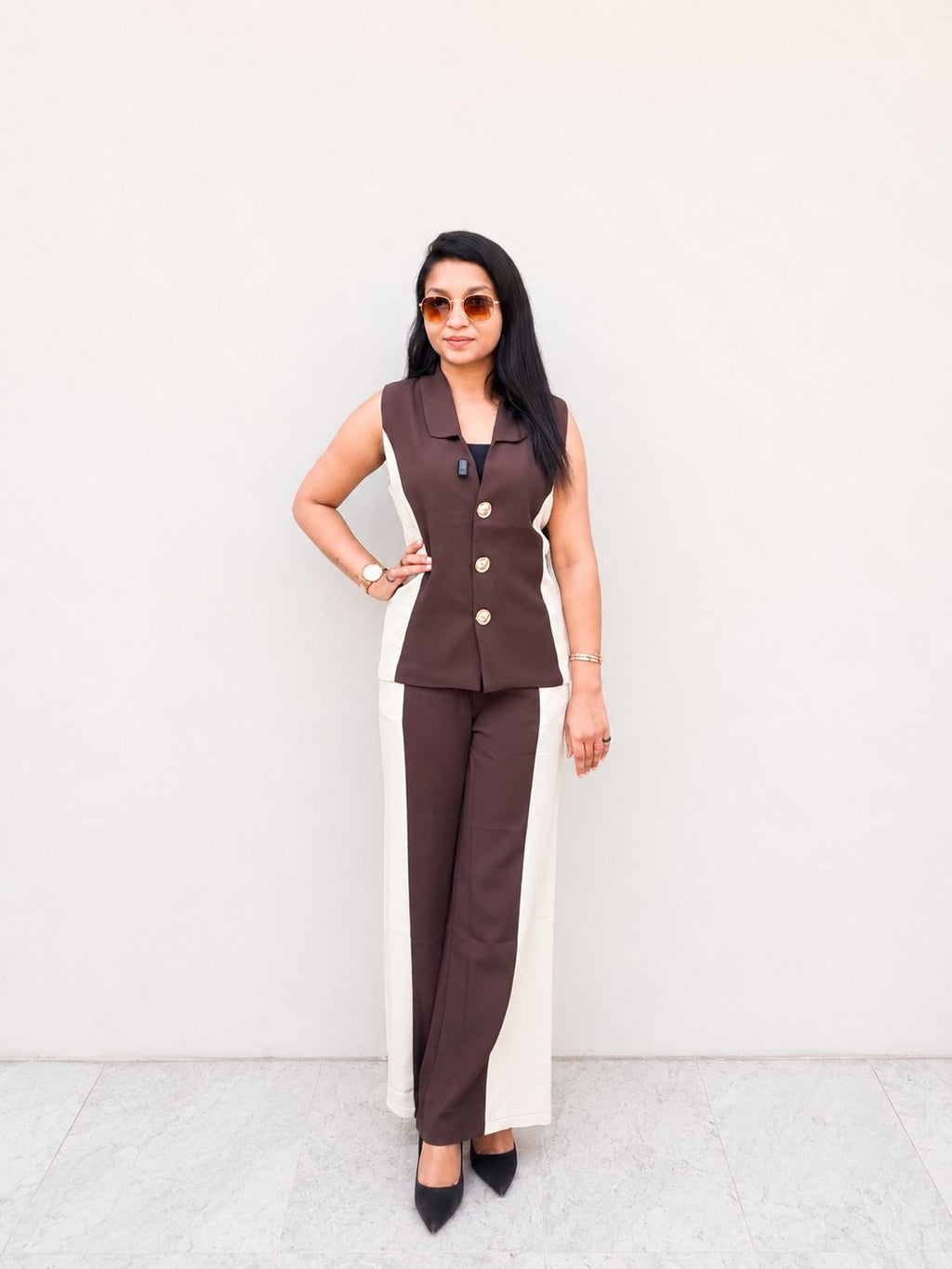 DOUBLE SHADE VEST COORD