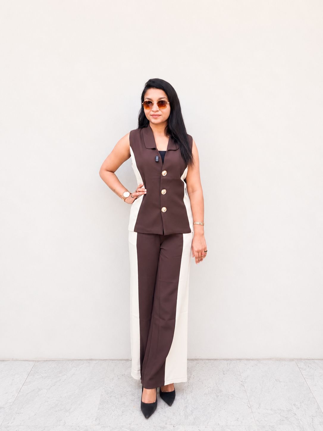 DOUBLE SHADE VEST COORD