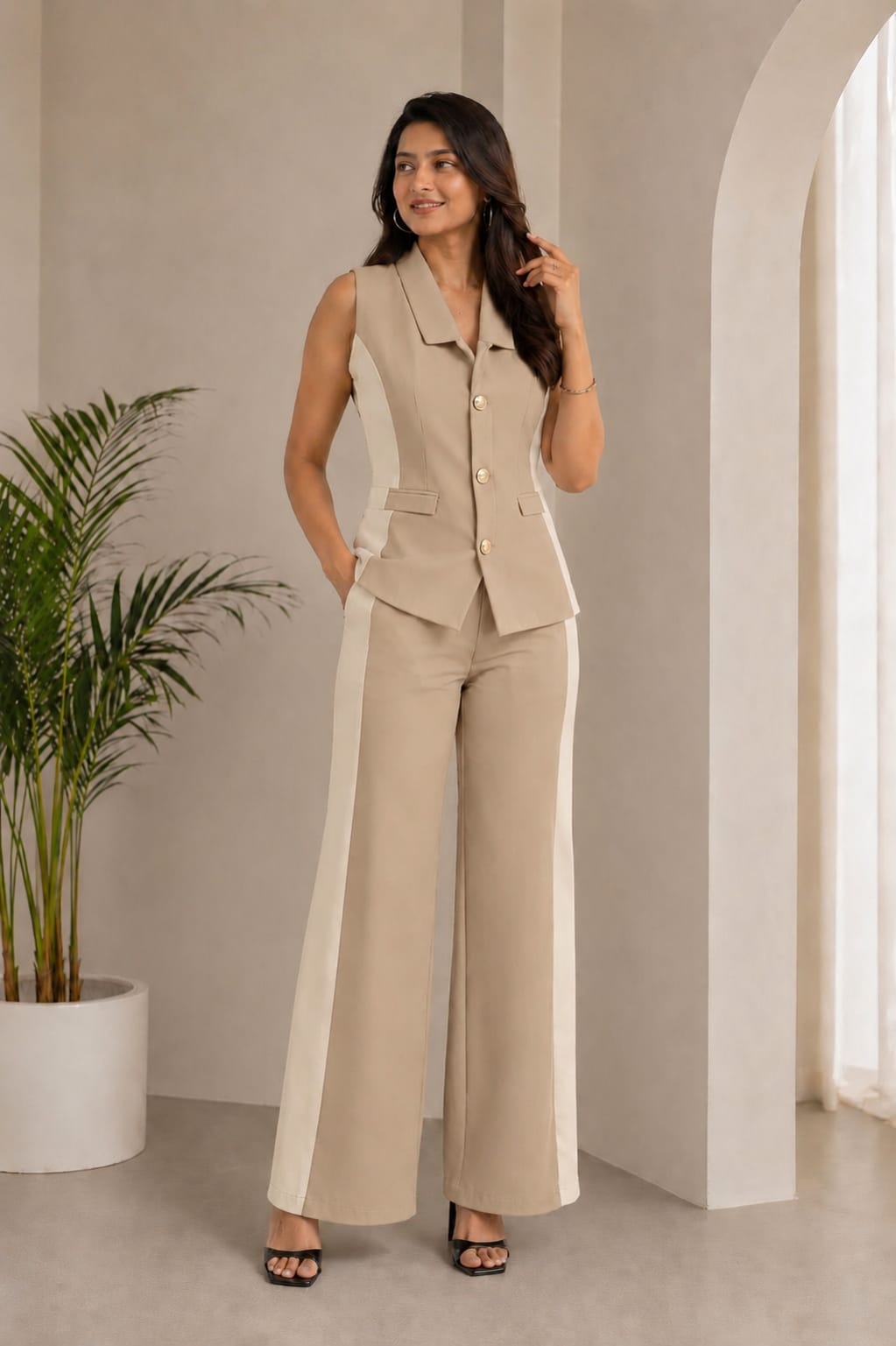 DOUBLE SHADE VEST COORD