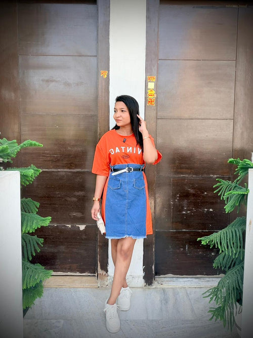 DENIM TSHIRT DRESS
