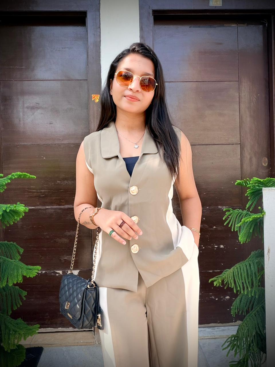 DOUBLE SHADE VEST COORD